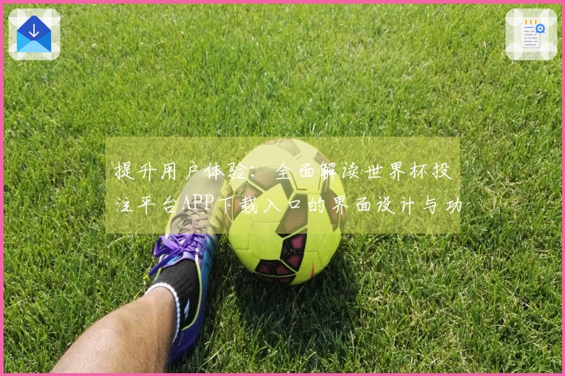 提升用户体验：全面解读世界杯投注平台APP下载入口的界面设计与功能特点